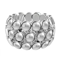 Bubbles Stretch Bracelet in Sterling Silver 64 Grams