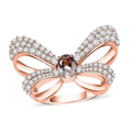 Pink Morganite and Moissanite 1.70 ctw Ring in 18K Vermeil Rose Gold Over Sterling Silver - Sticky add to cart bar