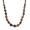 Tiger's Eye 175.00 ctw Necklace in Stainless Steel 20 Inches - Sticky add to cart bar