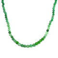 Green Jade (D) 90.00 ctw Beaded Necklace in Stainless Steel 20 Inches - Sticky add to cart bar