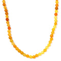Yellow Jade (D) 145.00 ctw Beaded Necklace in Stainless Steel 20 Inches - Sticky add to cart bar