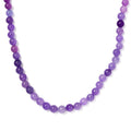 Purple Jade (D) 123.00 ctw Beaded Necklace in Stainless Steel 20 Inches - Sticky add to cart bar