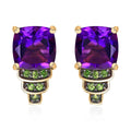 Kagem Zambian Amethyst and Multi Gemstone 3.10 ctw Stud Earrings in 18K Vermeil Yellow Gold Over Sterling Silver - Sticky add to cart bar
