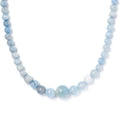 Milky Aquamarine 160.00 ctw Necklace in Sterling Silver 18 Inches - Sticky add to cart bar