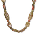 Karis Unakite 390.00 ctw Necklace in Platinum Bond 20 Inches - Sticky add to cart bar