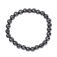 Hematite 162.00 ctw Beaded Stretch Bracelet