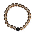 Brazilian Smoky Quartz 135.00 ctw Beaded Stretch Bracelet - Sticky add to cart bar