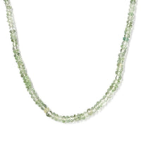Montezuma Prasiolite 160.00 ctw Beaded Necklace in Sterling Silver 18 Inches