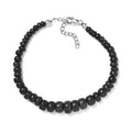 Andamooka Opal 45.00 ctw Beaded Bracelet in Rhodium Over Sterling Silver (7.25 In) - Sticky add to cart bar