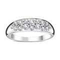 Moissanite Ring in rhodium Sterling Silver 1.11 ctw - Sticky add to cart bar
