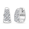 Moissanite Hoop Earrings in Rhodium Over Sterling Silver 0.57 ctw - Sticky add to cart bar