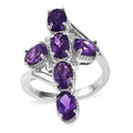 Karis African Amethyst Ring in Platinum Bond (Size 6.0) 2.50 ctw - Sticky add to cart bar