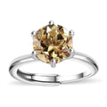 Karis Brazilian Citrine Adjustable Solitaire Ring in Platinum Bond (Size 11.0) 1.80 ctw - Sticky add to cart bar