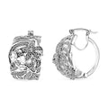 Karis White Diamond Accent Earrings in Platinum Bond - Sticky add to cart bar
