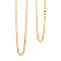 Flat Curb Necklace in 14K YG Over Sterling Silver 10.70 Grams 24 Inches - Sticky add to cart bar