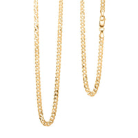 Flat Curb Necklace in 14K YG Over Sterling Silver 10.70 Grams 24 Inches