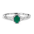 Karis Verde Onyx 14.30 ctw Floral Bangle Bracelet in Platinum Bond (7.25 In) - Sticky add to cart bar