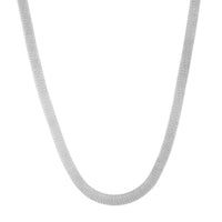 Flat Coryana Necklace in Sterling Silver 15.40 Grams 20 Inches