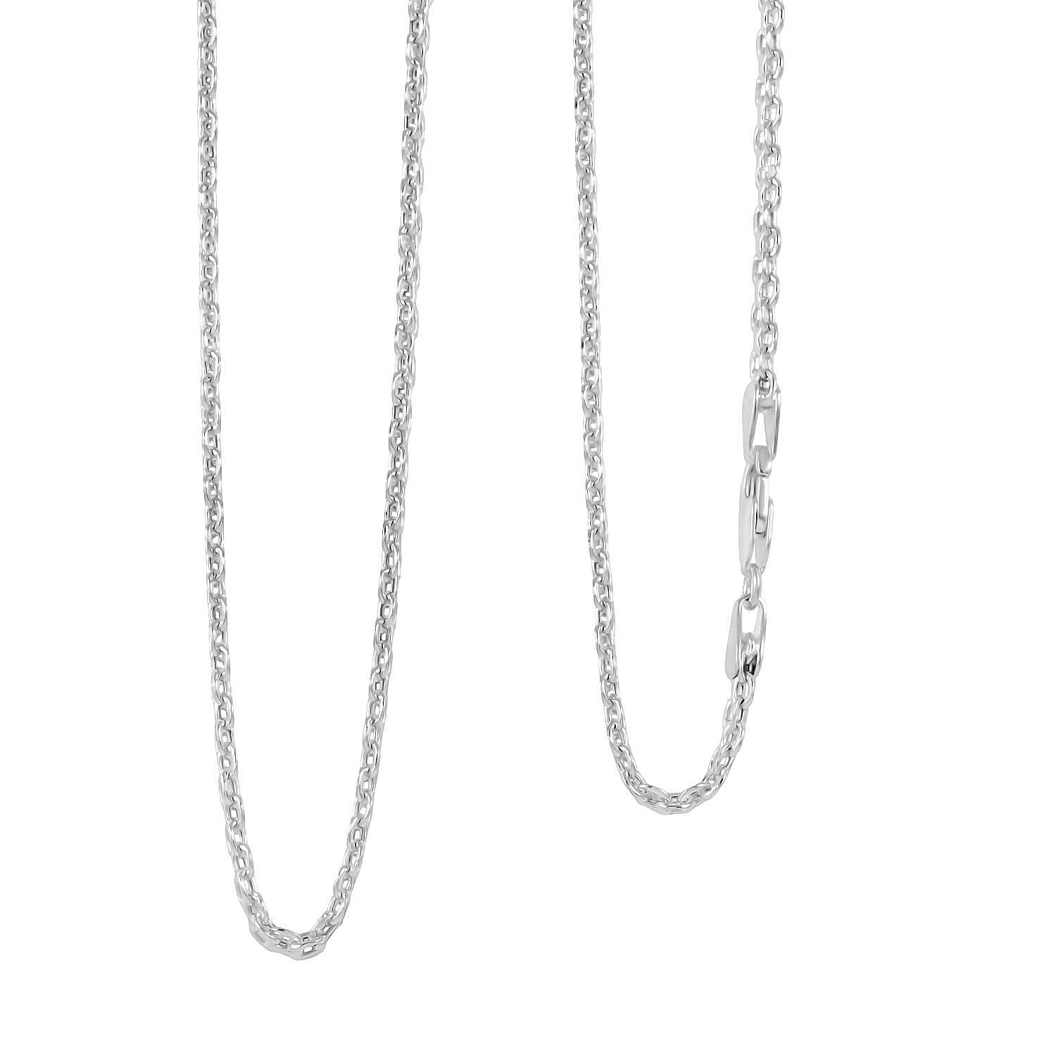 Double Bismark Chain Necklace in Sterling Silver 9.90 Grams 20 Inches