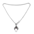Bali Goddess Carved Bone and Niassa Ruby (FF) 1.20 ctw Necklace in Sterling Silver 18 Inches - Sticky add to cart bar