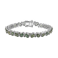 TLV Betroka Blue Apatite Bracelet in Rhodium Over Sterling Silver (7.25 In) 11.60 ctw