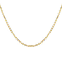 10K Yellow and White Gold 2.9mm Ice Chain Necklace 24 Inches 13 Grams