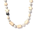 Howlite 200.65 ctw Beaded Necklace in Stainless Steel 20 Inches - Sticky add to cart bar