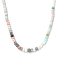 Blue Opal 95.20 ctw Beaded Necklace in Stainless Steel 20 Inches - Sticky add to cart bar