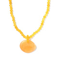 Yellow Quartzite 269.00 ctw Beaded Necklace in Stainless Steel 20 Inches - Sticky add to cart bar