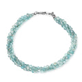 Apatite Beaded 35.00 ctw Bracelet in Rhodium Over Sterling Silve (7.25 In) - Sticky add to cart bar