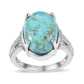 Constituted Turquoise Ring in Copper (Size 10.0) 4.80 ctw - Sticky add to cart bar