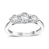 Karis White Topaz Ring in Platinum Bond (Size 10.0) 1.30 ctw