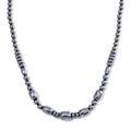 EverTrue Terahertz 185.00 ctw Barrel Beaded Necklace in Rhodium Sterling Silver 20 Inches - Sticky add to cart bar