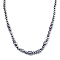 EverTrue Terahertz 185.00 ctw Barrel Beaded Necklace in Rhodium Sterling Silver 20 Inches