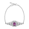 Simulated Alexandrite and Simulated Diamond Bracelet in Silvertone (7.00 In) 2.60 ctw - Sticky add to cart bar