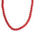 Red Agate 243.50 ctw Beaded Necklace in Platinum Bond 20 Inches - Sticky add to cart bar