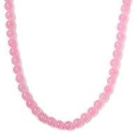 Pink Agate (D) 242.25 ctw Beaded Necklace in Platinum Bond 20 Inches