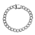 Karis Diamond Accent Curb Bracelet in Platinum Bond (7.25 In) - Sticky add to cart bar
