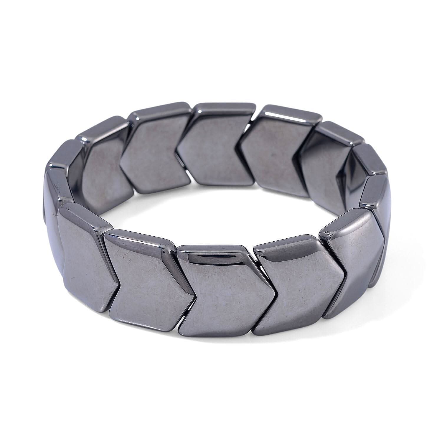 Terahertz 210.00 ctw Block Stretch Men's Bracelet (7.5-8.0In)