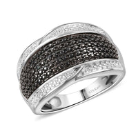 Karis Green Diamond (IR) Accent Band Ring in Platinum Bond (Size 10.0)