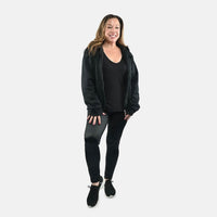 Black Metallic Mid-high Rise Legging - L