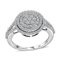 Luxuriant Lab Grown Diamond G-H SI, 1.00 ctw Cocktail Ring in 10K White Gold