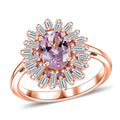 Premium Martha Rocha Kunzite, Multi Gemstone Ring in 18K Vermeil RG Over Sterling Silver (Size 10.0) 2.50 ctw - Sticky add to cart bar