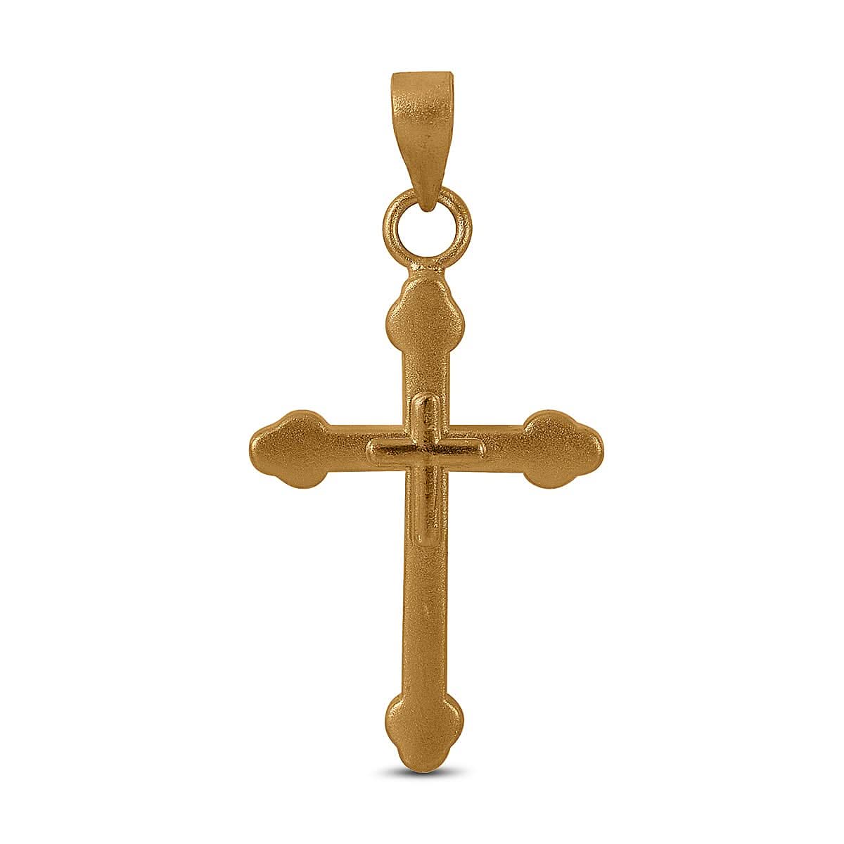 24K Yellow Gold Cross Pendant 0.50 Grams
