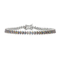 Blue Diamond 2.00 ctw Bracelet in Platinum Over Sterling Silve (7.25 In) - Sticky add to cart bar
