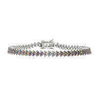 Blue Diamond 2.00 ctw Bracelet in Platinum Over Sterling Silve (7.25 In)