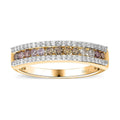 Luxoro 10K Yellow Gold Multi Diamond (Natural & IR) (I1-I2) Ring (Size 6.0) 0.50 ctw - Sticky add to cart bar