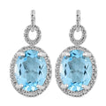 Blue Topaz 5.00 ctw Earrings in Silvertone - Sticky add to cart bar