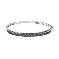 TLV Narsipatnam Alexandrite Bangle Bracelet in Rhodium Over Sterling Silver (6.50 In) (Del. in 8-10 Days) 4.25 ctw