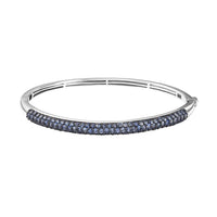 TLV Narsipatnam Alexandrite Bangle Bracelet in Rhodium Over Sterling Silver (6.50 In) (Del. in 8-10 Days) 4.25 ctw